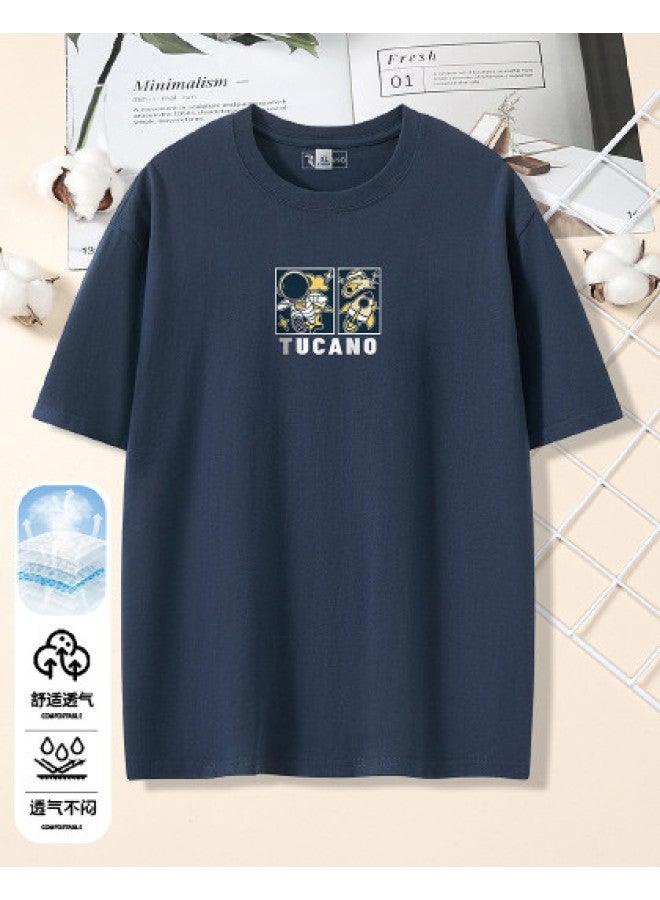 Tucano summer Men's T-shirt 100% Cotton Casual Sport Round Neck Short Sleeve Tee - Image 1