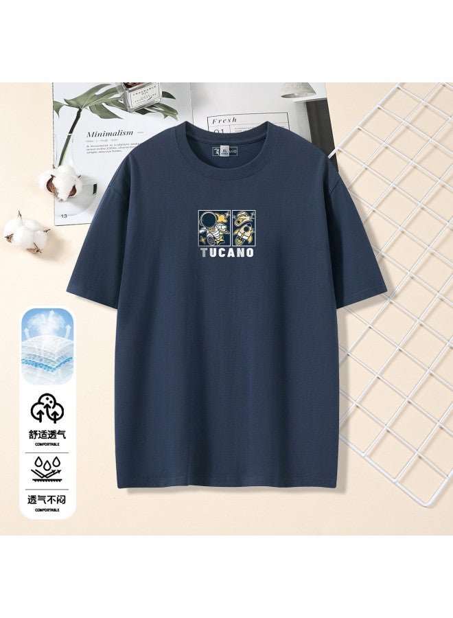 Tucano summer Men's T-shirt 100% Cotton Casual Sport Round Neck Short Sleeve Tee - Image 2