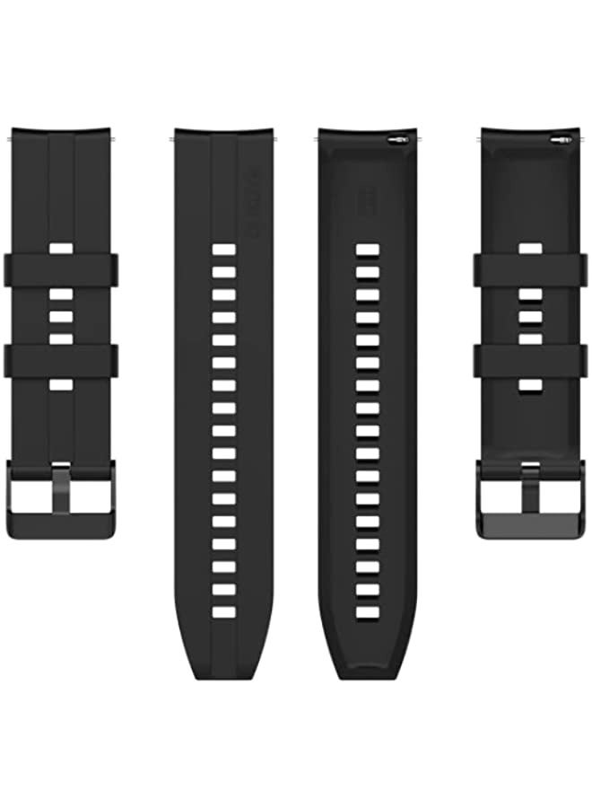 Beauenty Band For Huawei Watch GT 3 46mm/GT Runner 22mm Silicone Watch Band Black - Image 2