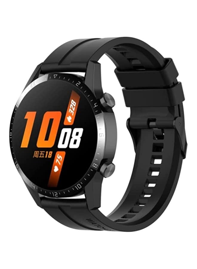 Beauenty Band For Huawei Watch GT 3 46mm/GT Runner 22mm Silicone Watch Band Black - Image 4