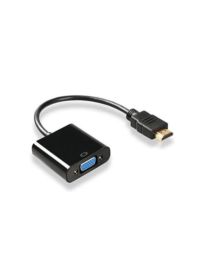 LEDIN HDMI to VGA Adapter Converter, Gold-Plated HDMI to VGA Adapter (Male to Female) for Computer, Up to 1080P Compatible for PC,Laptop,Ultrabook,Raspberry Pi,Chromebook -Black - Image 1