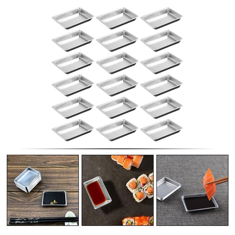 100 Pcs Disposable Square Sushi Soy Sauce Dishes Thin Seasoning Plates For Dipping - Image 4