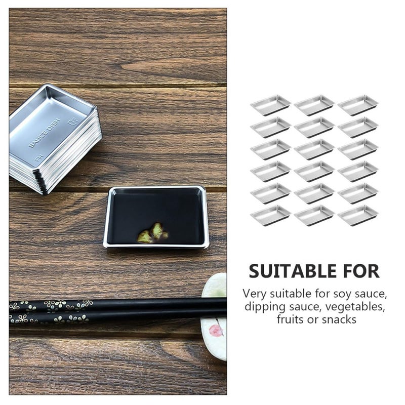 100 Pcs Disposable Square Sushi Soy Sauce Dishes Thin Seasoning Plates For Dipping - Image 5