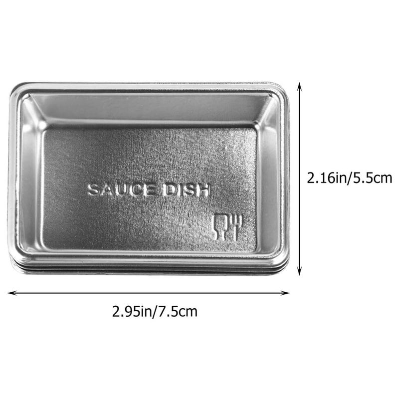 100 Pcs Disposable Square Sushi Soy Sauce Dishes Thin Seasoning Plates For Dipping - Image 3