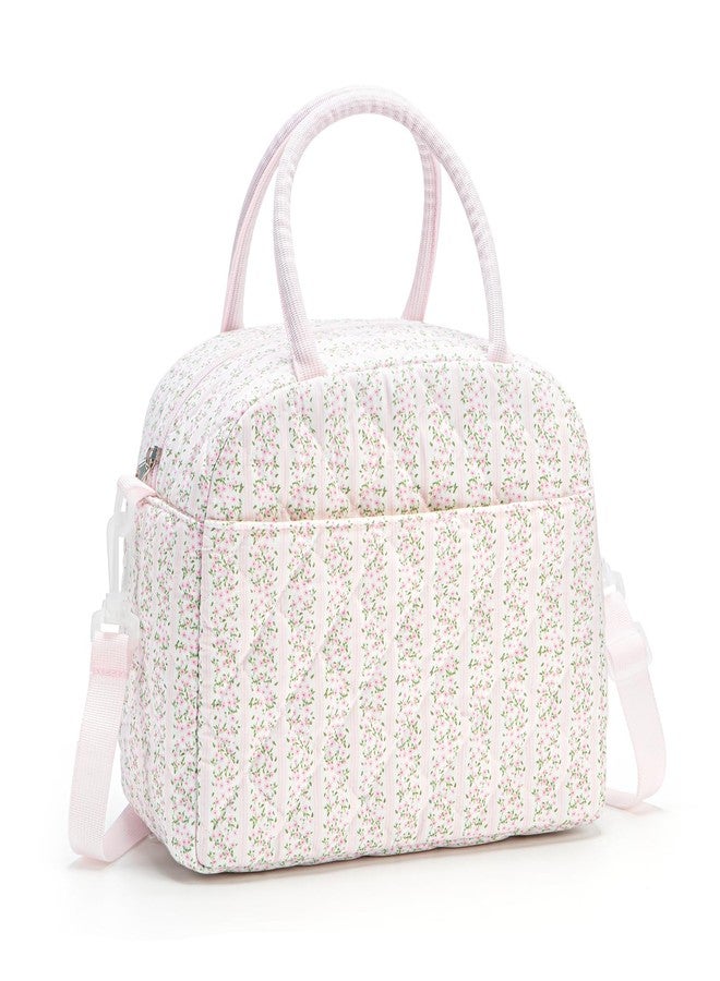 MEXS Lunch Bag for Women Reusable Lunch Box Quilted Puffer Large Capacity Insulated Cooler Tote Bags Work Travel Picnic - Image 1