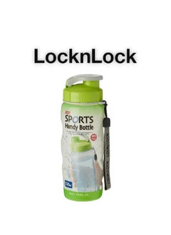 LOCK & LOCK LocknLock 500ml Color Sports Handy Bottle - Green, Collapsible, Lightweight, with Wrist Strap and Quick-Access Top  - Image 1