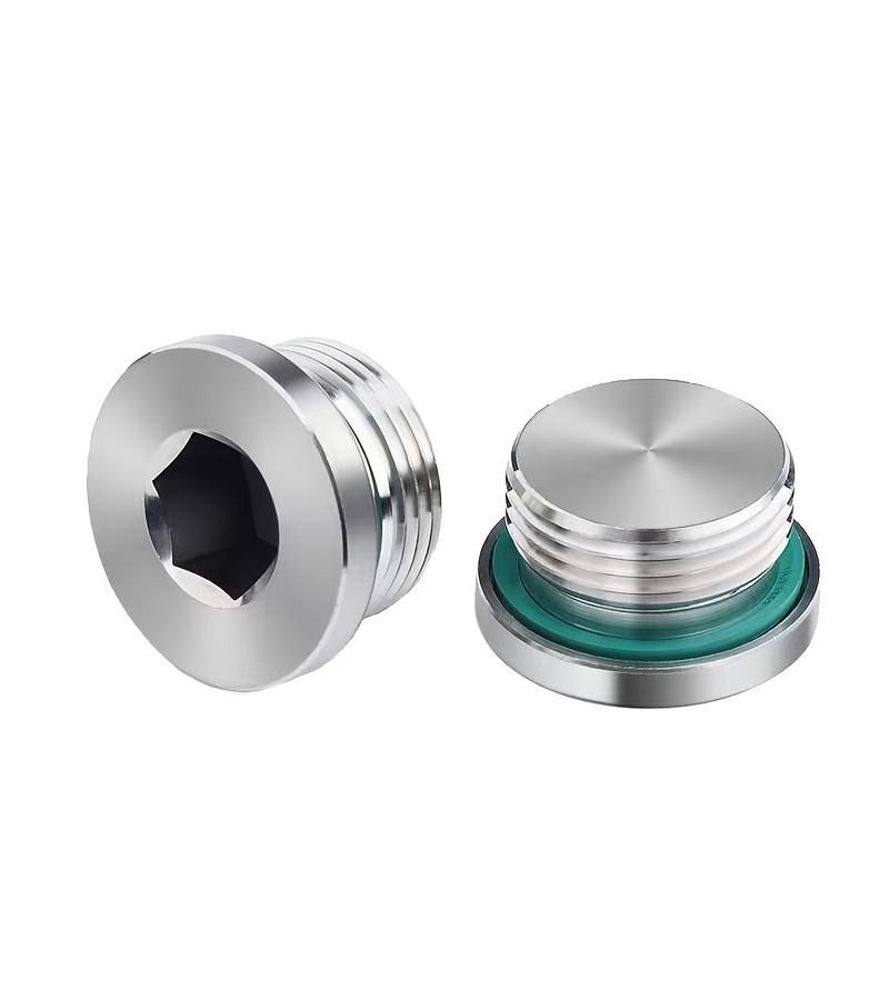Galvanized Carbon Steel BSPP Thread Plug G3/8 With ED Ring Seal For Hydraulic Pipe - Image 1