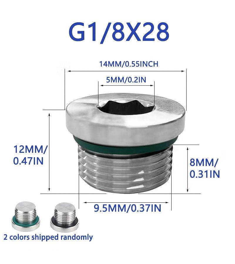 Galvanized Carbon Steel BSPP Thread Plug G3/8 With ED Ring Seal For Hydraulic Pipe - Image 2