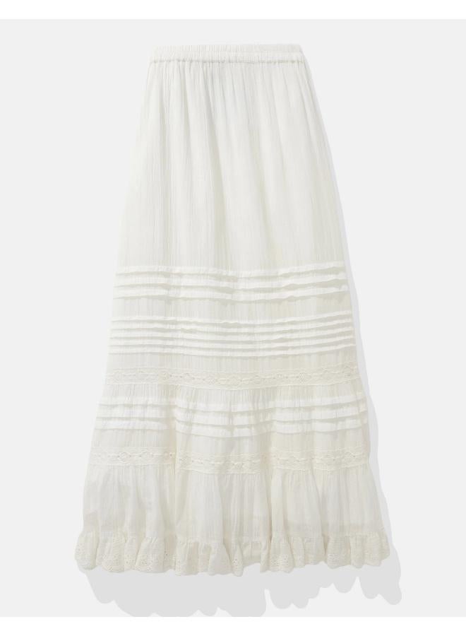 American Eagle AE High-Waisted Lace Maxi Skirt  - Image 3