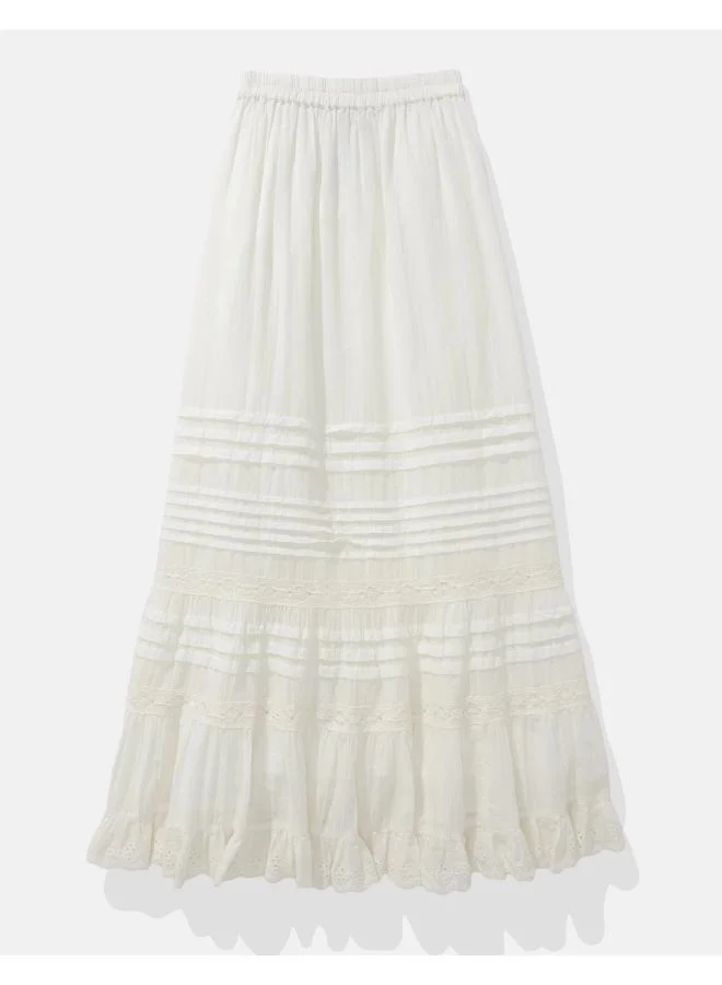 American Eagle AE High-Waisted Lace Maxi Skirt