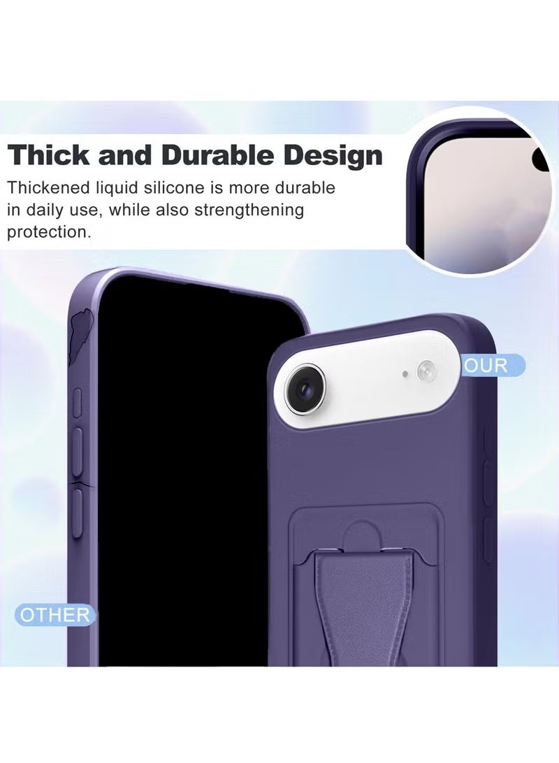 TIGER Apple iPhone Air 5G 2025 Silicone TPU Case with Card Holder and Hand Grip – Slim, Durable Protective Cover in Vibrant Eggplant Purple with Secure Card Storage, Enhanced Grip for Comfortable Handling, and Scratch Resistance for Daily Use (Model MCHPSN) - Image 2