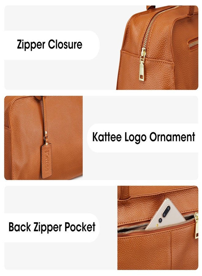 Kattee Leather Purses and Handbags for Women Medium Top-handle Tote Bag Satchel Shoulder Bags - Image 5