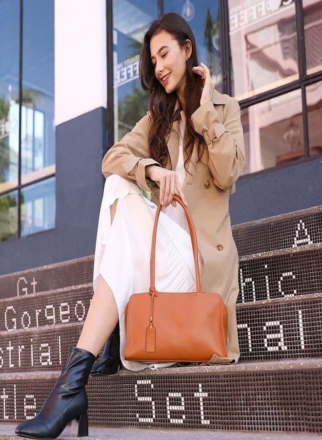 Kattee Leather Purses and Handbags for Women Medium Top-handle Tote Bag Satchel Shoulder Bags - Image 2