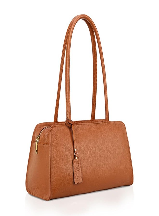 Kattee Leather Purses and Handbags for Women Medium Top-handle Tote Bag Satchel Shoulder Bags - Image 1