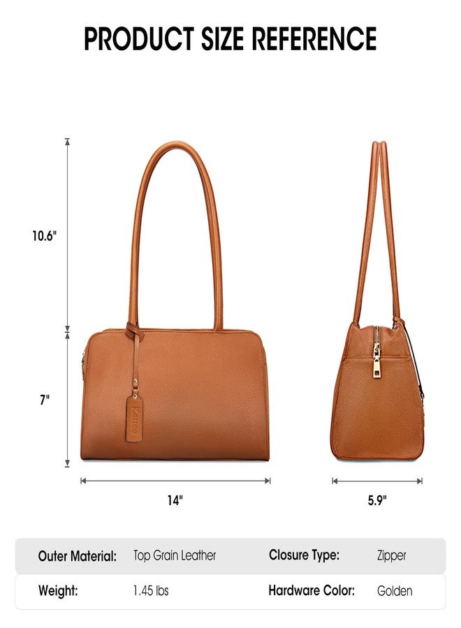 Kattee Leather Purses and Handbags for Women Medium Top-handle Tote Bag Satchel Shoulder Bags - Image 3