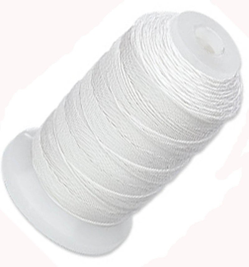 Purely Silk خيط خرز حرير بسيط حجم 0 أبيض 0.006 بوصة 0.1524 بكرة 600 ياردة متوافق مع خرز 15/0 11/0 - Image 4