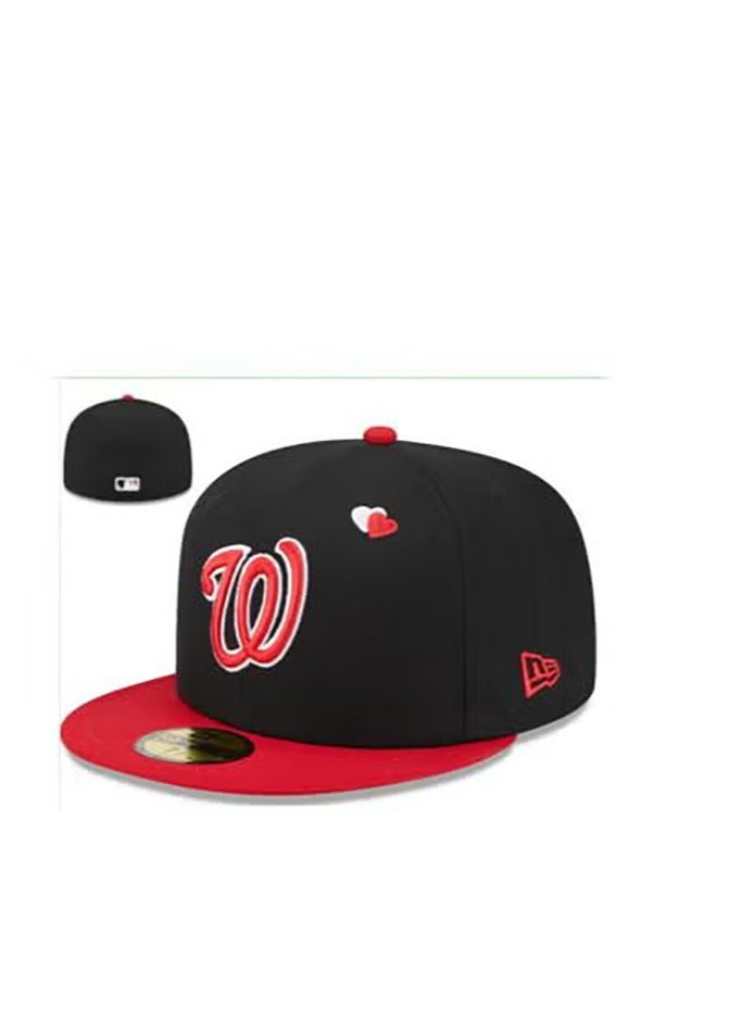 NEW ERA قبعة بيسبول واشنطن ناتشونالز سوداء - حمراء، 58.7 سم