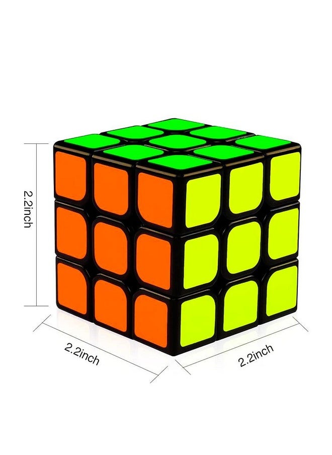 D ETERNAL Speed Cube Combo Set of 3x3 and Pyraminx Pyramid Triangle High Speed Magic Brainstorming Puzzle Cubes Combo Bundle Game Toy (3x3+Pyraminx)