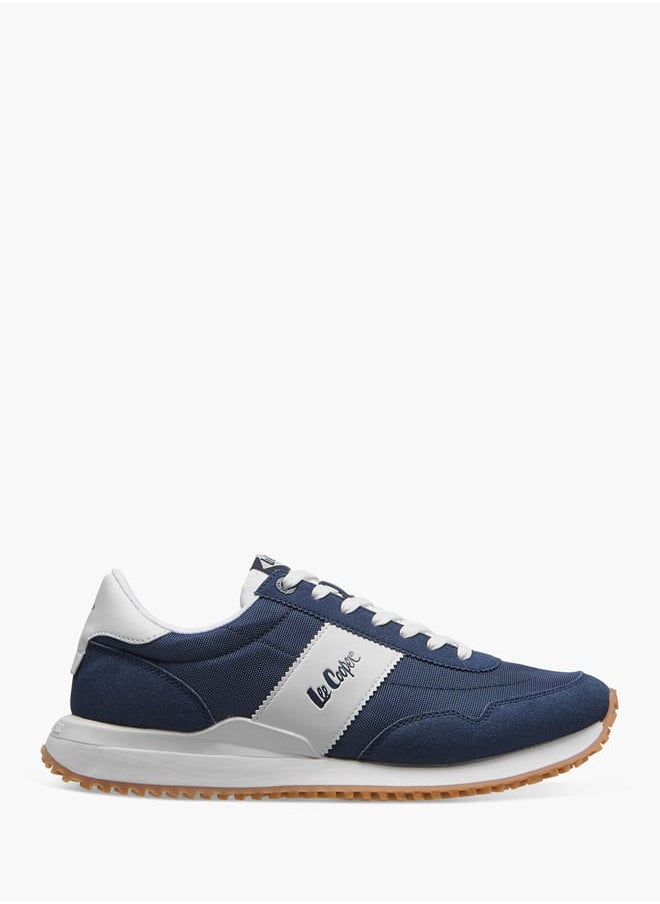 Lee Cooper Men's Logo Detail Sneakers with Lace-Up Closure  - Image 3