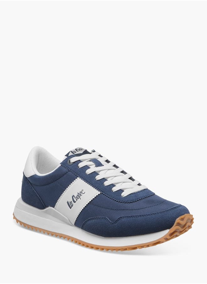 Lee Cooper Men's Logo Detail Sneakers with Lace-Up Closure  - Image 2