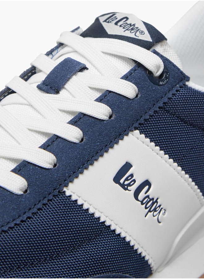 Lee Cooper Men's Logo Detail Sneakers with Lace-Up Closure  - Image 4