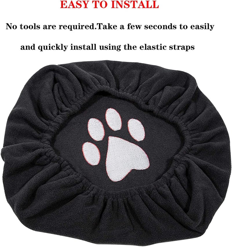 CASTNOO Truck Center Console Cover Armrest Pad with Red Dog Paws for Ram Pickup Trucks 1993-2019 - Image 3