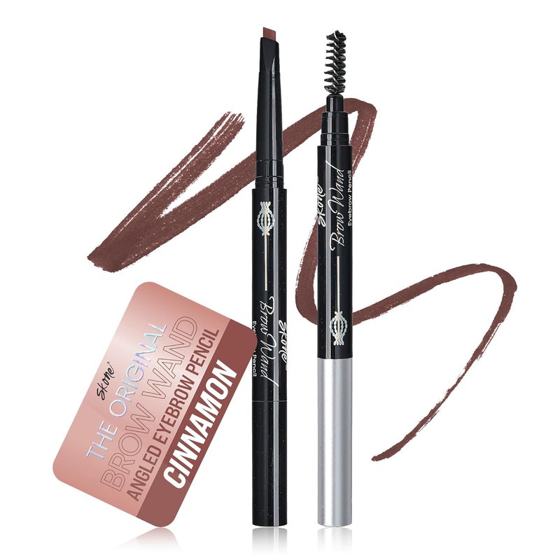 Skone Cosmetics The Original Brow Wand Eyebrow Pencil with Brush  DualSided Retractable Waterproof LongLasting Brown Eye Brow Pencils for Women with Sleek Eyebrows  Cinnamon for Redheads