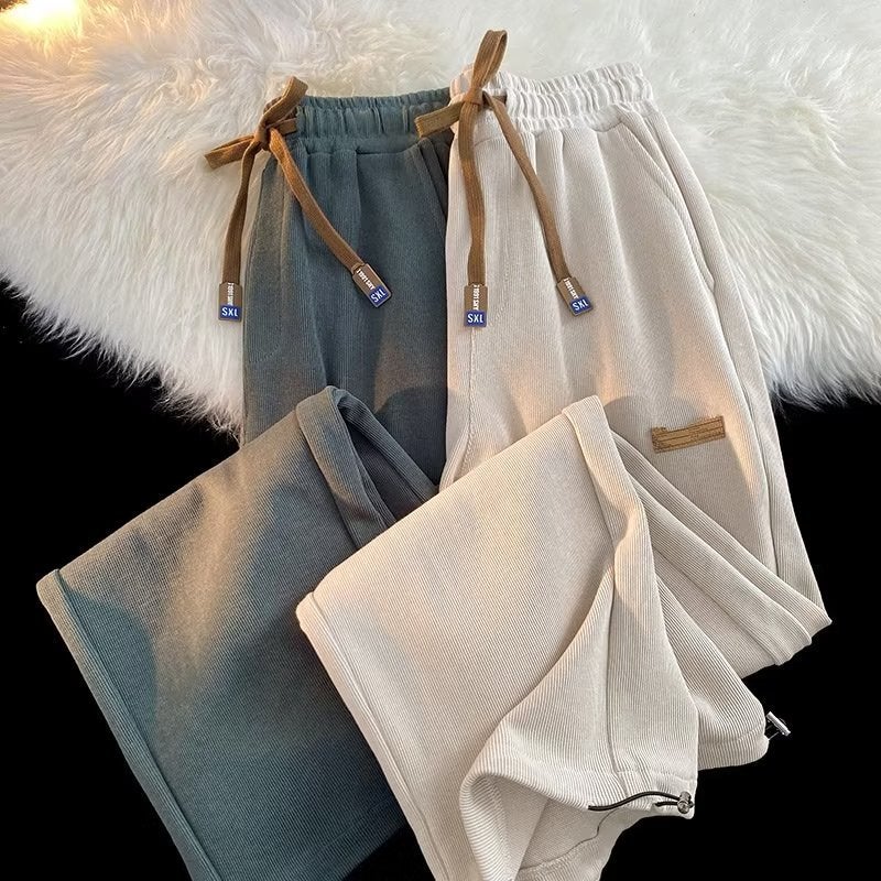 Dipper Ice Silk Pants Men'S Summer Youth Regular Wide-Leg Loose Sports Boys All-Match Straight Casual Pants - Image 3