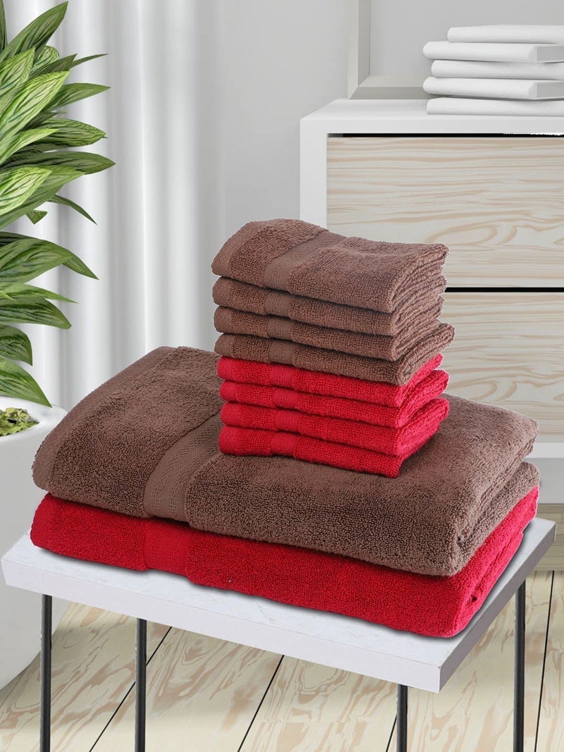 BIANCA 10pc Ultra Soft Zero Twist 100 Cotton Towel 2pc Bath 8pc Face Paradiso Super Absorbent Fluffy AeroCore Organic Technology for Men Women Gym Kitchen SolidMulti - Image 1