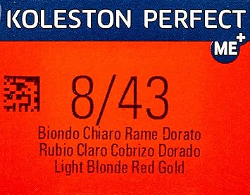 Wella Professionals 843 Light Blonde Red Gold Wella Koleston Perfect Me Vibrant Reds 60ml - Image 4