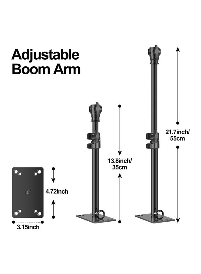 EMART Photography Studio Wall Mount with 1/4" to 3/8" Adapter, 22" Camera Ceiling Adjustable Mounting Boom Arm for Photo Video Ring Light, Monolight, Umbrella, Reflector, LED - 57cm - Image 3