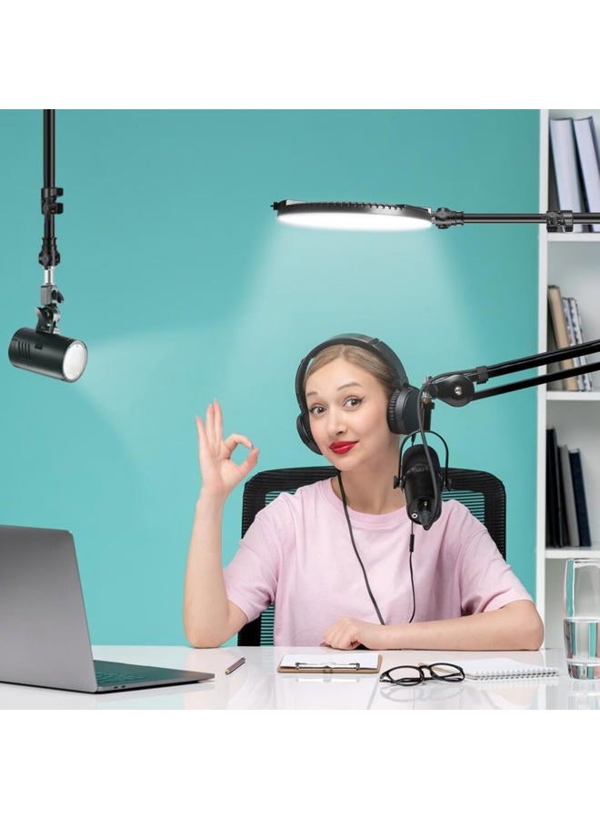 EMART Photography Studio Wall Mount with 1/4" to 3/8" Adapter, 22" Camera Ceiling Adjustable Mounting Boom Arm for Photo Video Ring Light, Monolight, Umbrella, Reflector, LED - 57cm - Image 2