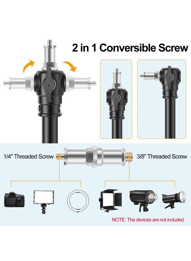 EMART Photography Studio Wall Mount with 1/4" to 3/8" Adapter, 22" Camera Ceiling Adjustable Mounting Boom Arm for Photo Video Ring Light, Monolight, Umbrella, Reflector, LED - 57cm - Image 4