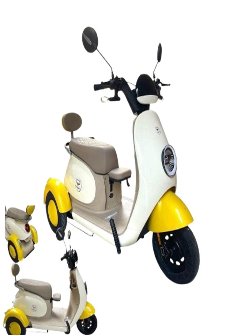 نيازي سكوتر كهربائي | سكوتر كهربائي للكبار | سكوتر كبار السن القوي 60 فولت موديل 2025 | بطارية 60 فولت – 20,000 ملي أمبير | محرك 1000 واط | كفرات 12 إنش تيوبلس | كرسي جلد للراكبين قابل للتحويل | شاشة ديجيتال كبيرة | إنارة LED أمامية قوية | مساعدات أمامية وخلفية | تصميم عالي الجودة | ريموت تشغيل مزدوج | كرسي أطفال أمامي - Image 2