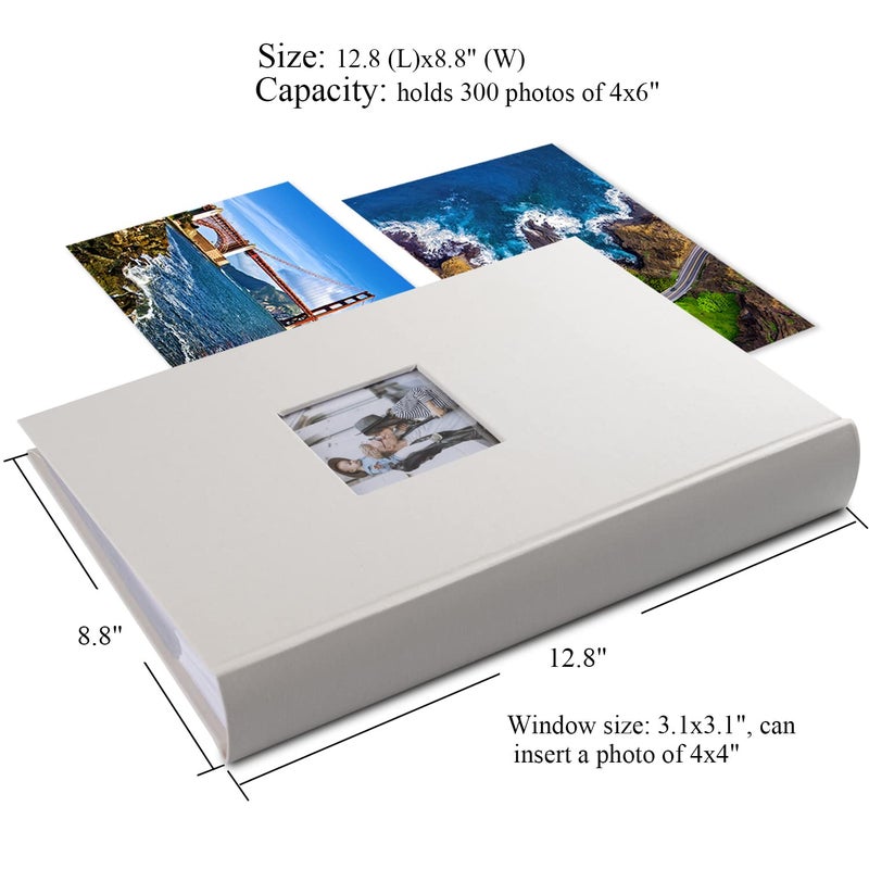 1DOT2 Luxury Fabric Photo Album 4x6 With Writing Space Acid Free Pockets Holds 300 Photos with Memo  3 Per Pages Photobook Album for Wedding Vacation Family Sage Green - Image 5