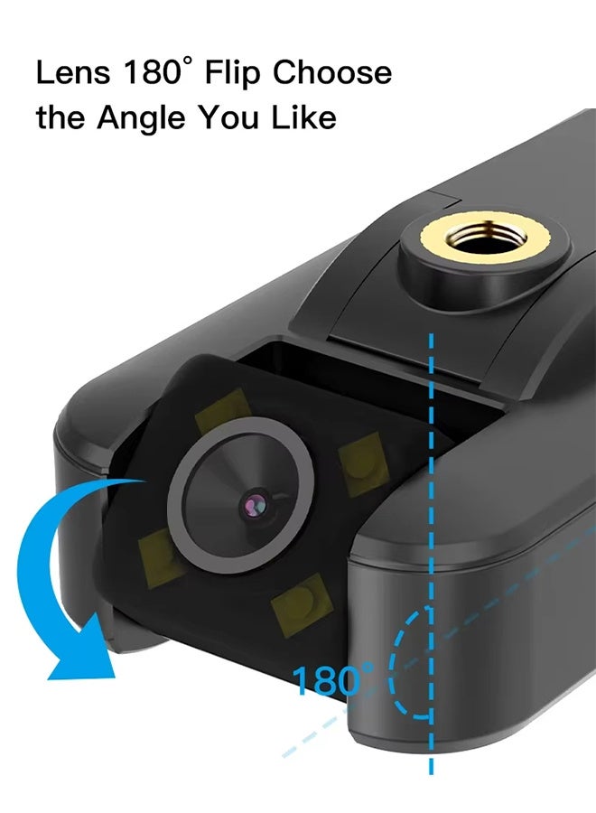Small Portable Camera, 1080P HD On The Body Worn Camera Night Vision Recorder, With 180 Degree Rotating Lens, With 128G Card, Pocket Video Recorder With Rear Clip For Outdoor Cycling  - Image 3