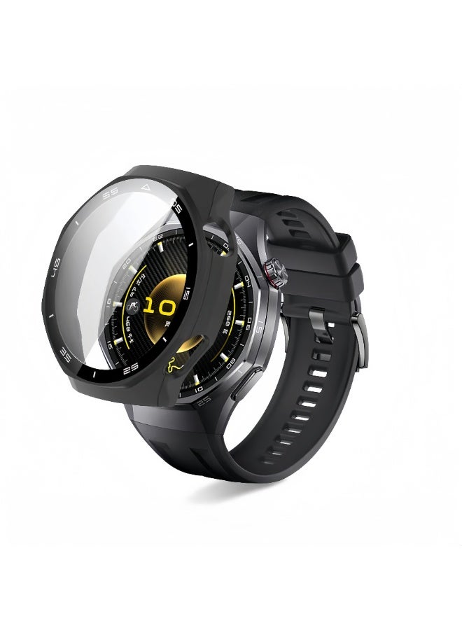 ChicVibe Screen Protector Case for Huawei Watch GT 6 Pro, With Scale, Hard PC Bumper Cover with Tempered Glass Screen Protector Shell Cover Full Coverage Scratchproof Protective Case for Huawei Watch, (Black) - Image 2