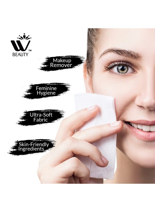 WBM Care Flushable Wipes For Women Deep Clean Impurities Makeup Remover Hydrate & Purify Skin Fragrancefree Face Wipes 25 Sheets - Image 3