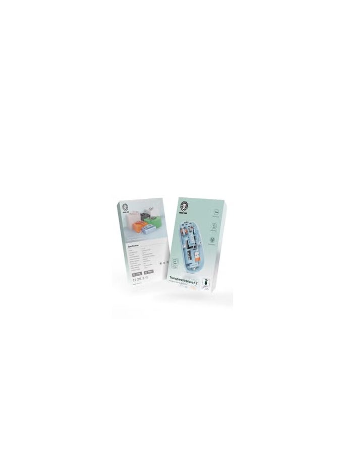 GREEN LION GREEN LION Transparent Mouse 2 1600DPI - Blue  - Image 2