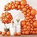 RUBFAC 129pcs Orange Balloons Different Sizes 1812105 Inches Burnt Orange Fall Balloon Arch Kit Garland for Halloween Thanksgiving Party Baby Shower Birthday Decoration - Image 3