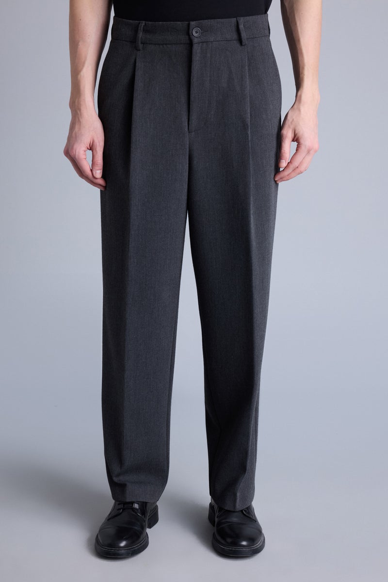 DeFacto Grey Man Wide Leg Trousers Casual - Image 3