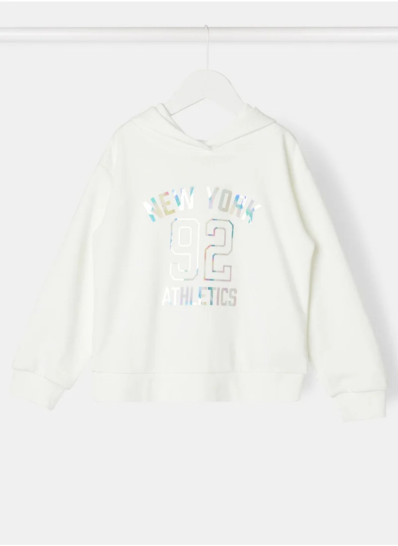 only_kids Kids Foil Relaxed Fit Hoodie