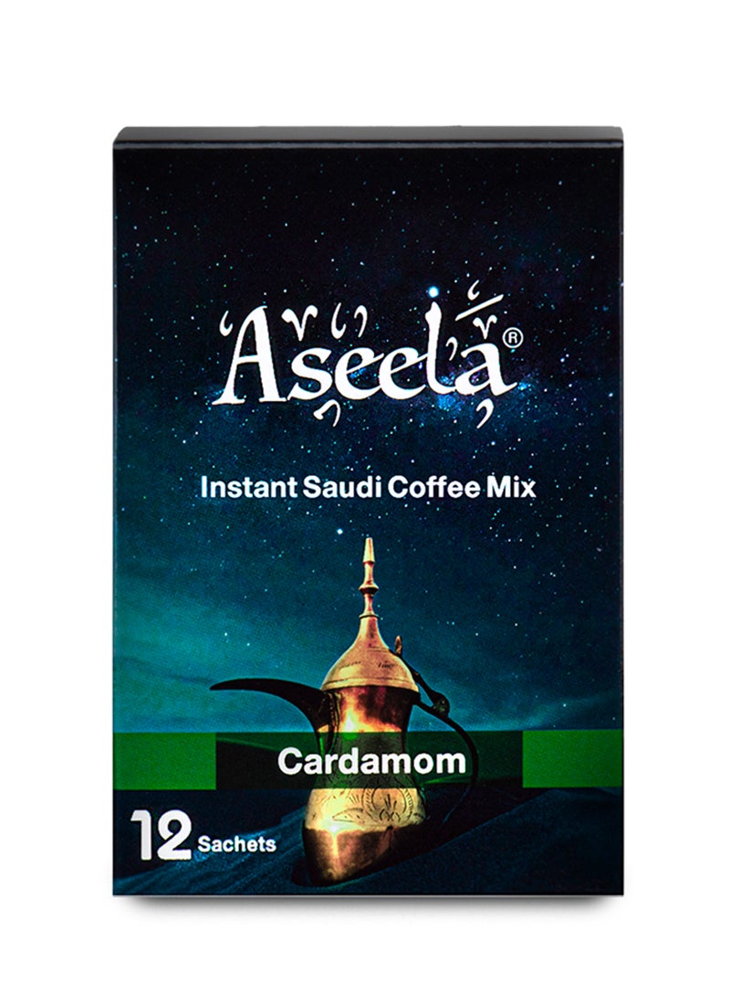 Aseela Cardamom Instant Arabic Coffee 12 Sachet - Image 2