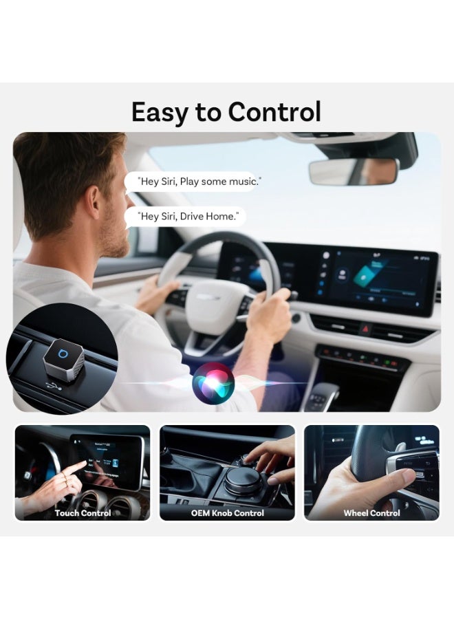 OTTOCAST Mini Pot 2-in-1 Wireless CarPlay & Android Auto Adapter – Plug & Play 5GHz Wi-Fi Auto-Connect Dongle for iPhone & Android (Fits 98%+ OEM Wired Cars) - Image 4