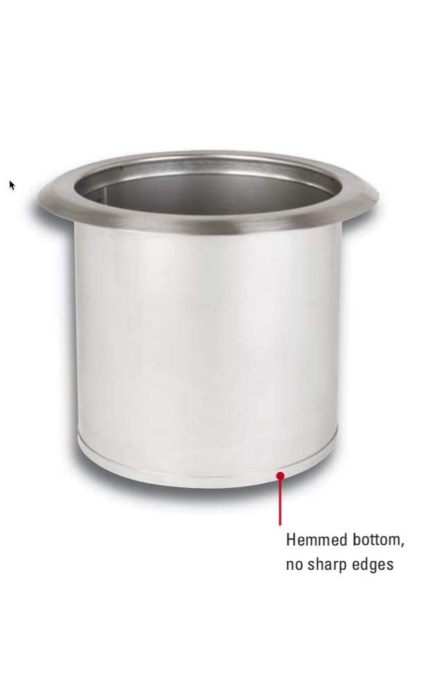 DISPENSE-RITE TCD-2-NB 6.25" Diameter Drop-in Trash Chute, Small, Stainless Steel - Image 3