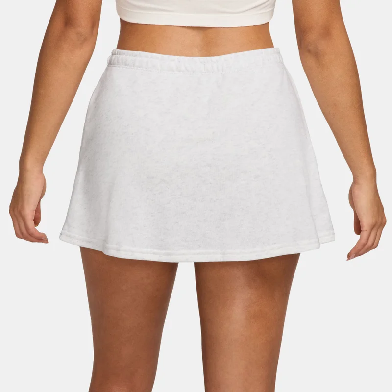 Nike White Women's Sportswear Chill Terry Mini Skort for Women | Best Price UAE