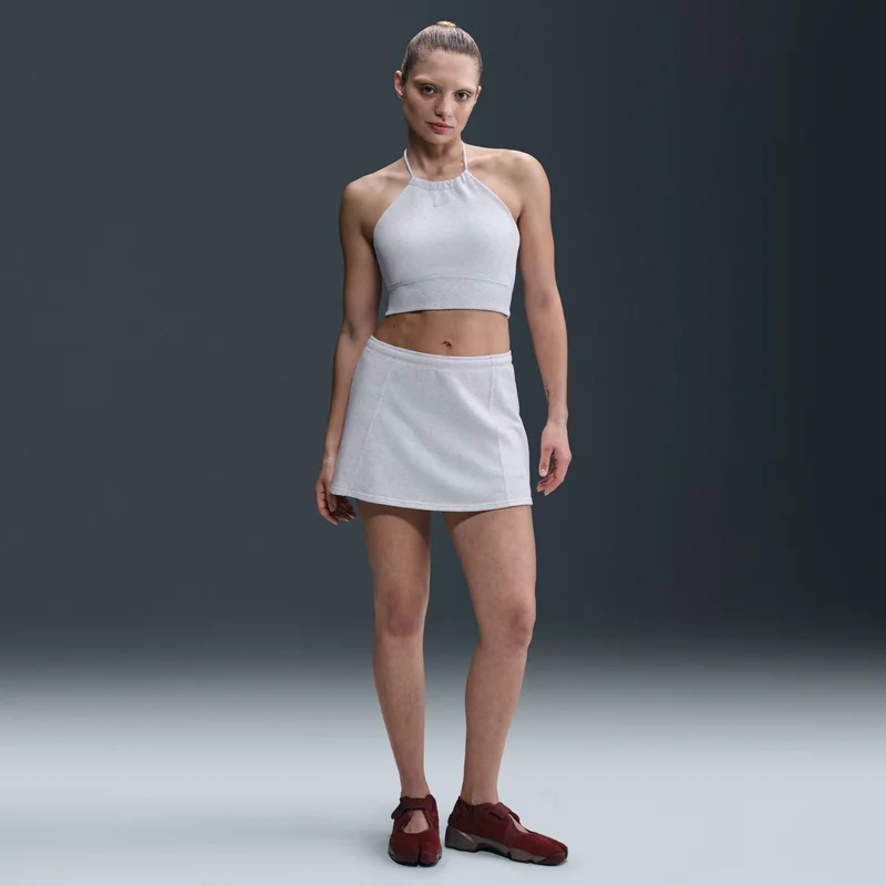 Nike White Women's Sportswear Chill Terry Mini Skort for Women | Best Price UAE