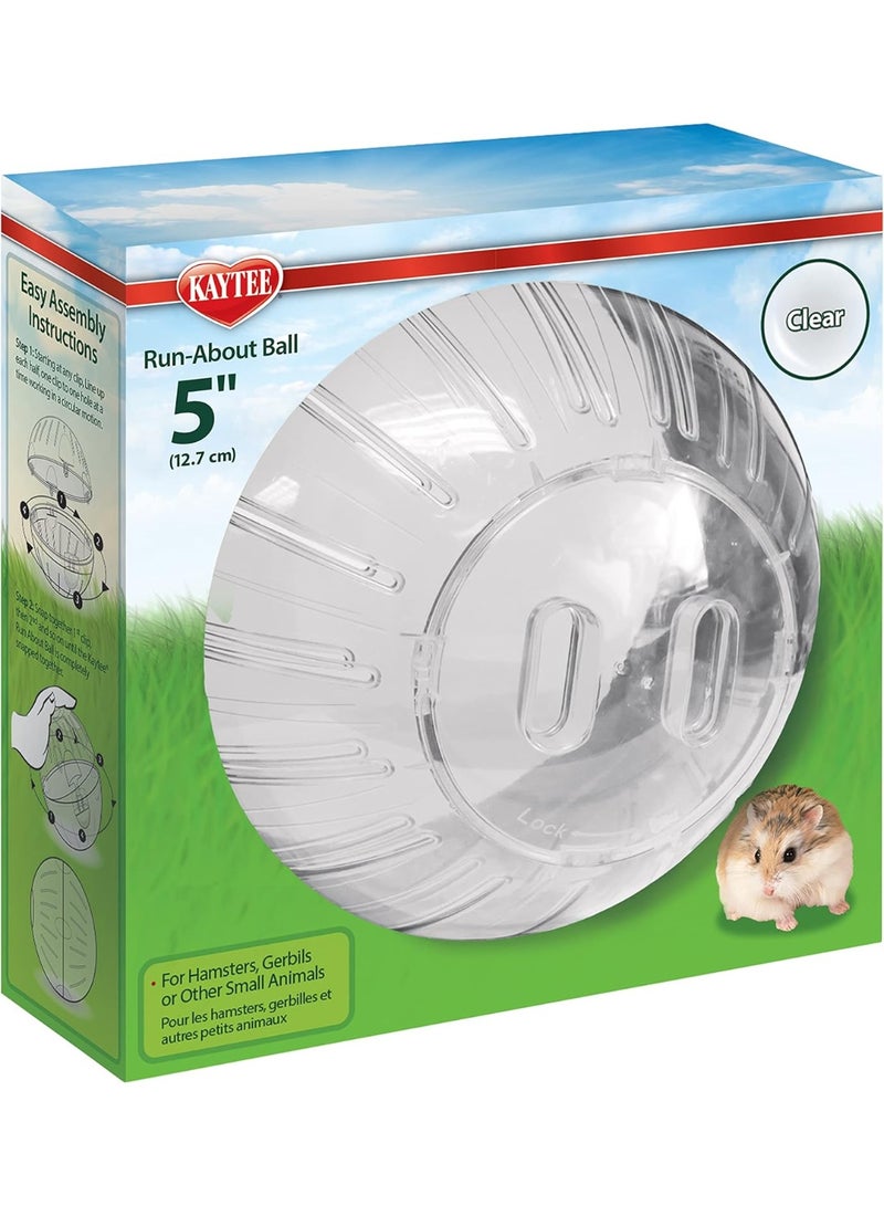 كرة تمرين شفافة بحجم 5" من كايتى لجرذان الهامستر القزمة والفئران
