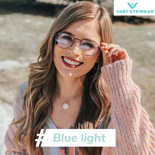 Vast Men Women Round Lightweight Spectacle Frame Eyeglasses UV Protection Anti Eye strain Computer Glasses | Gaming glasses |reduces headlight glare - Image 3