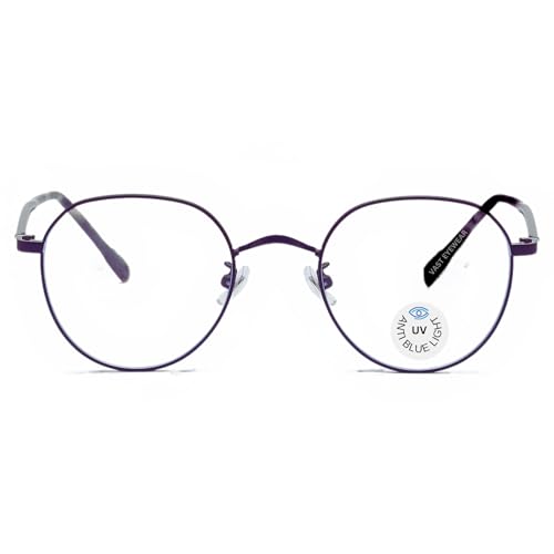 Vast Men Women Round Lightweight Spectacle Frame Eyeglasses UV Protection Anti Eye strain Computer Glasses | Gaming glasses |reduces headlight glare - Image 1